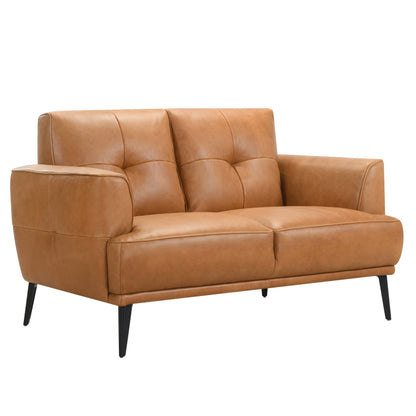 Jia 2 Seater Tan Leather Sofa