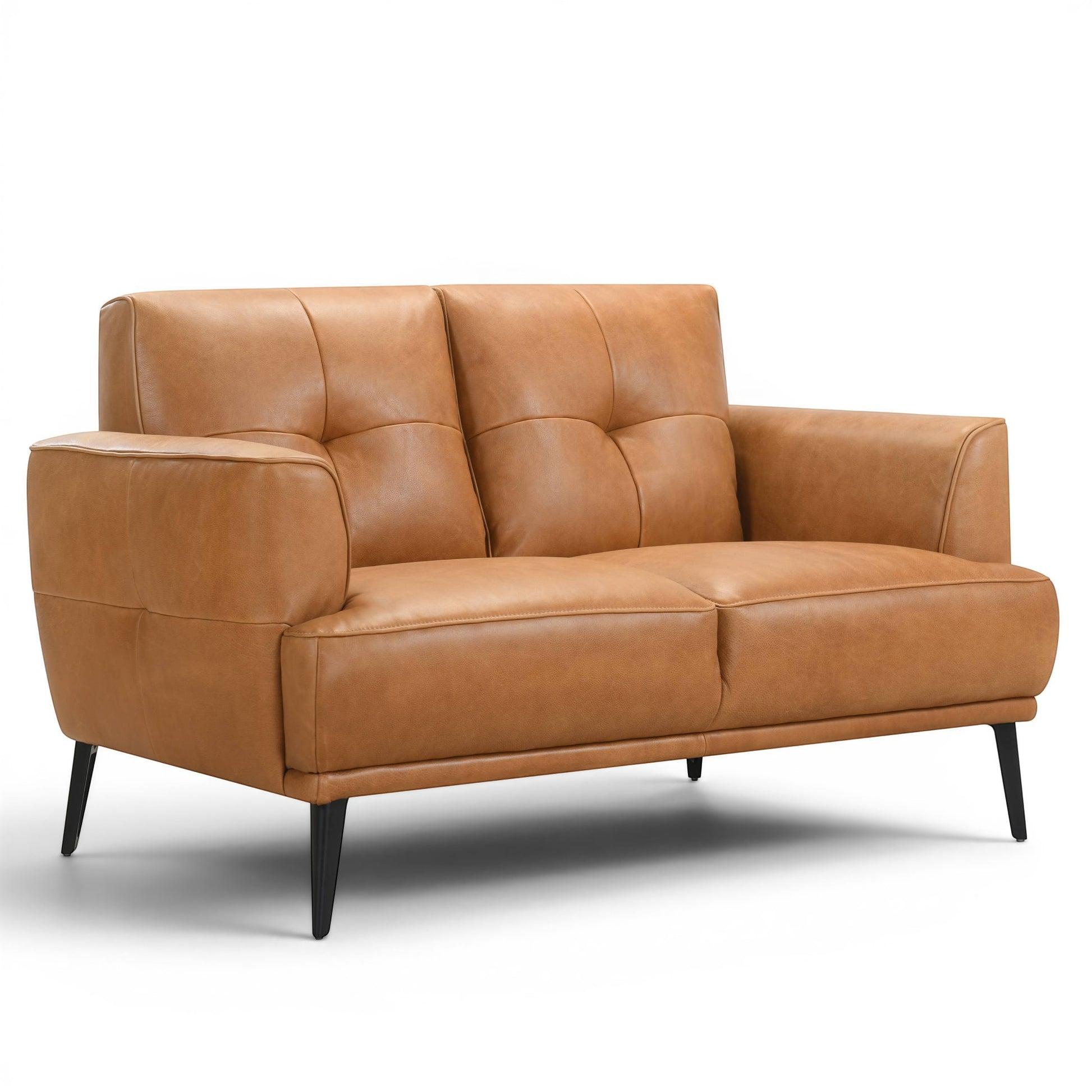 Jia 2 Seater Tan Leather Sofa - Pieces For Places