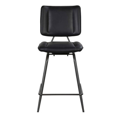 Josk Black PU Leather Barstool - Pieces For Places