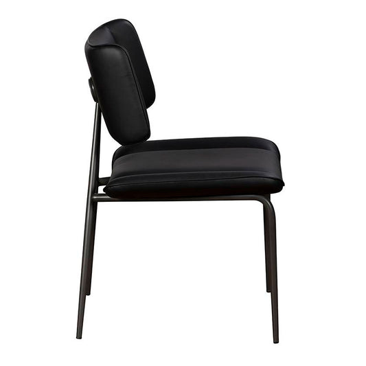 Josk Black PU Leather Dining Chair - Pieces For Places