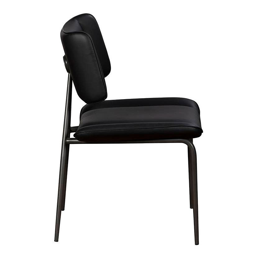 Josk Black PU Leather Dining Chair - Pieces For Places