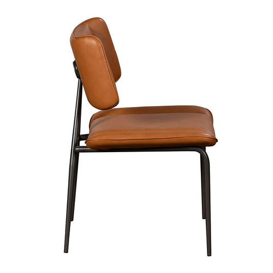 Josk Cognac PU Leather Dining Chair - Pieces For Places