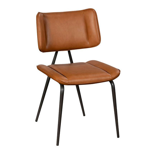 Josk Cognac PU Leather Dining Chair - Pieces For Places
