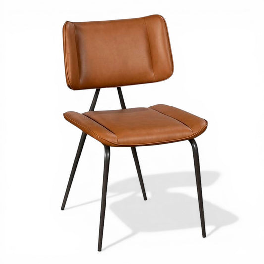 Jack Cognac PU Leather Dining Chair