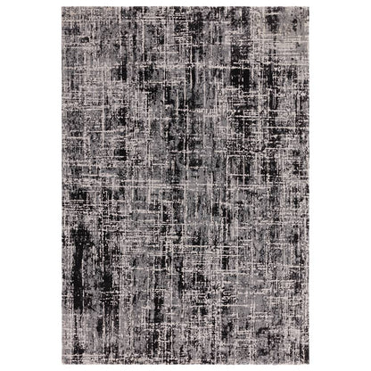 Abstract Black Kuza Rug - 240cm x 340cm