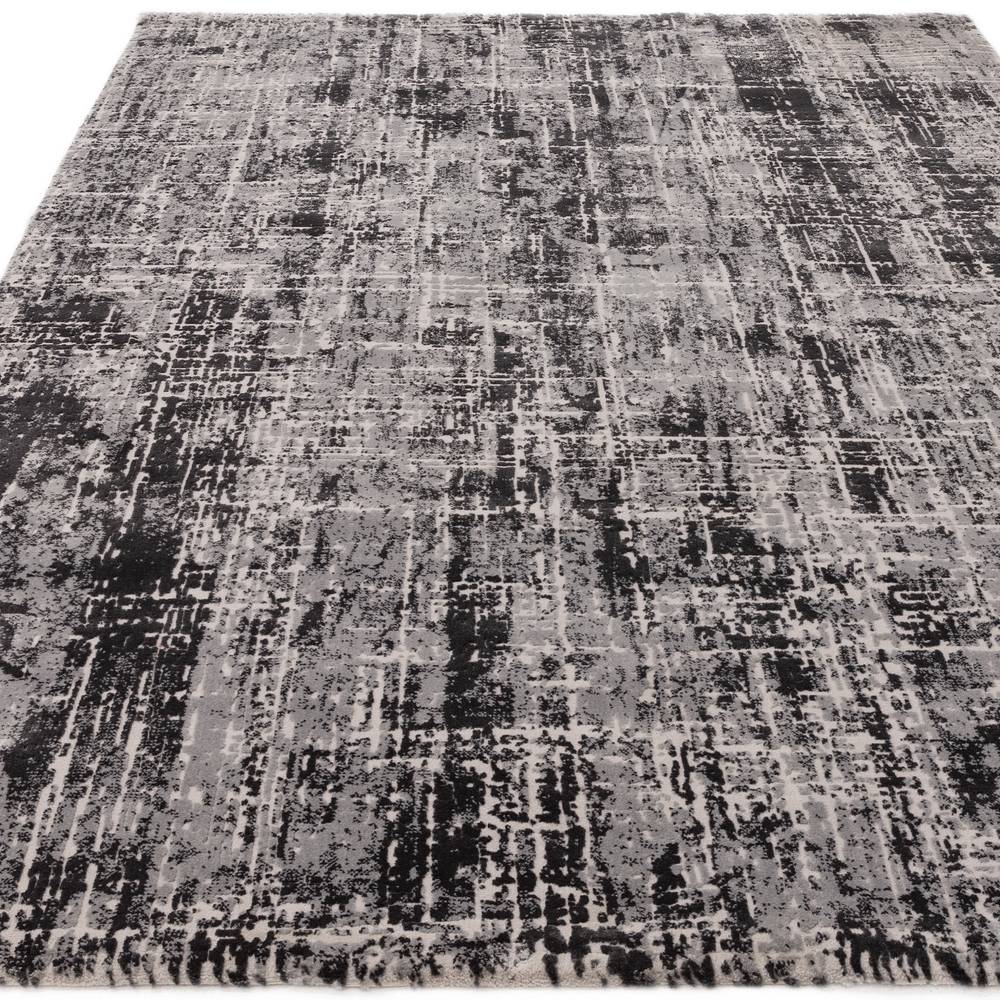 Abstract Black Kuza Rug - 240cm x 340cm