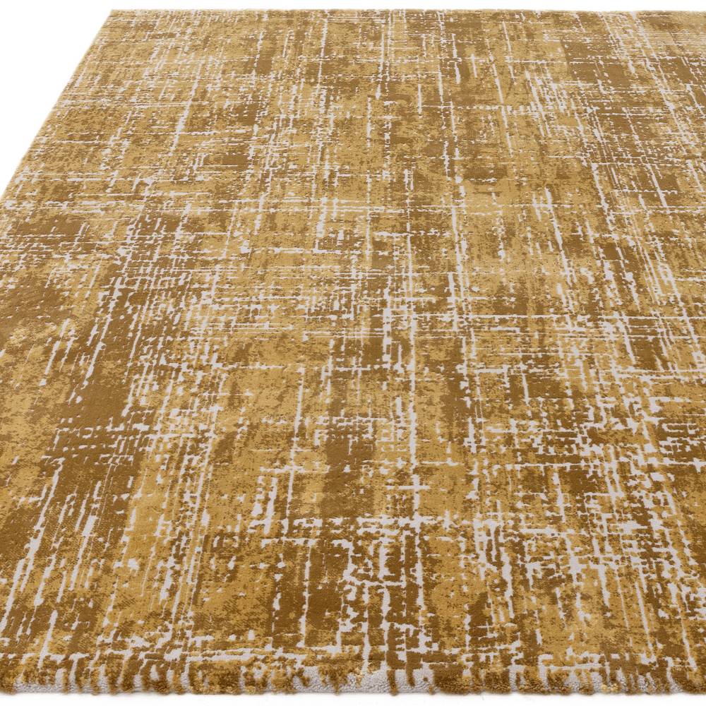 Abstract Gold Kuza Rug - 240cm x 340cm