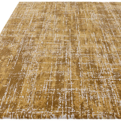 Abstract Gold Kuza Rug - 240cm x 340cm