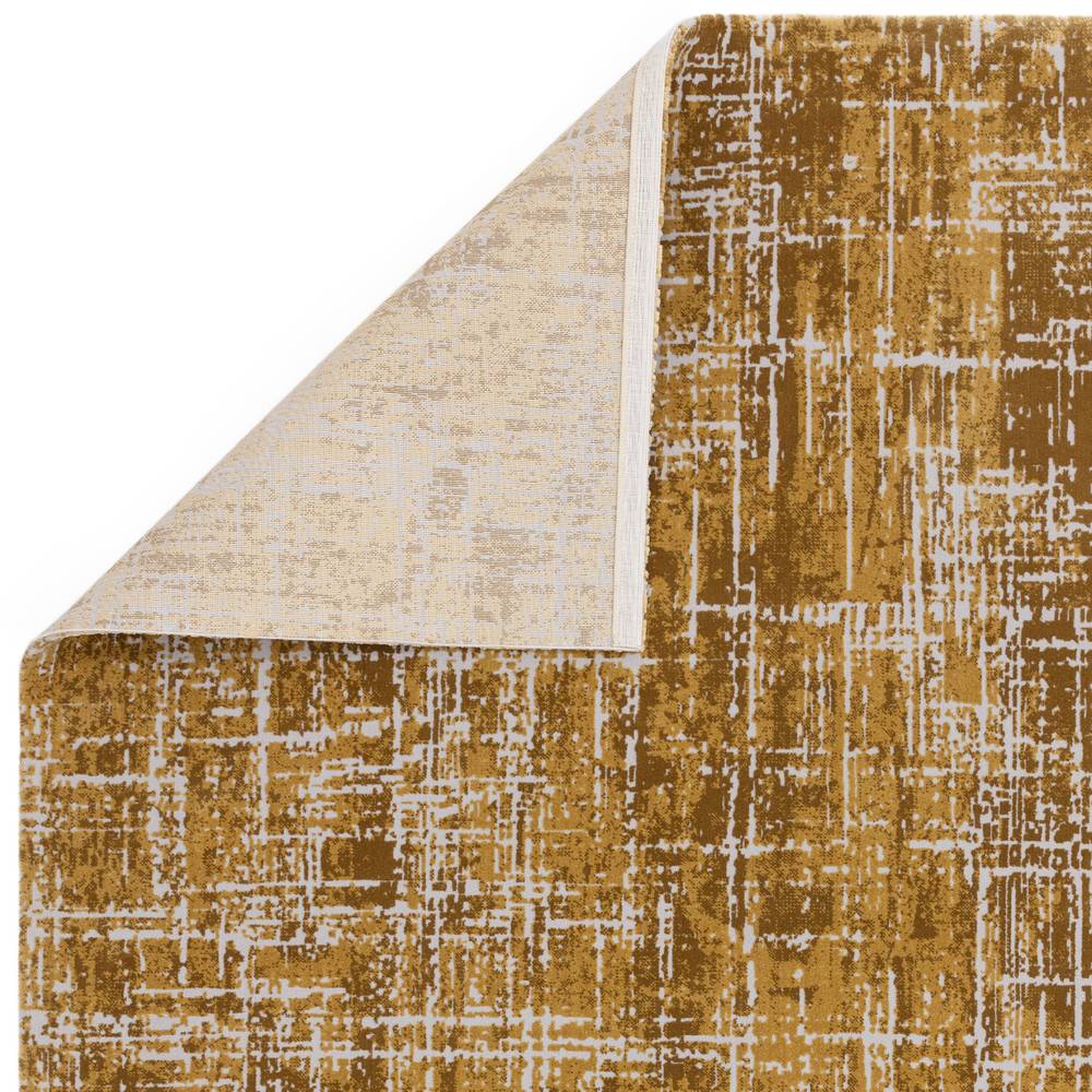 Abstract Gold Kuza Rug - 240cm x 340cm