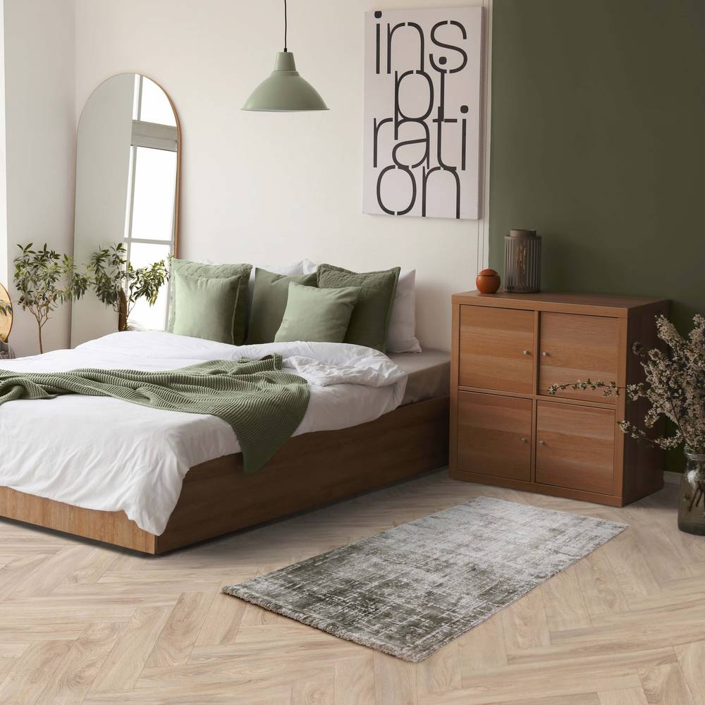 Abstract Green Kuza Rug - 240cm x 340cm