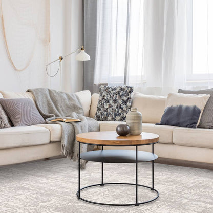 Abstract Grey Kuza Rug - 240cm x 340cm