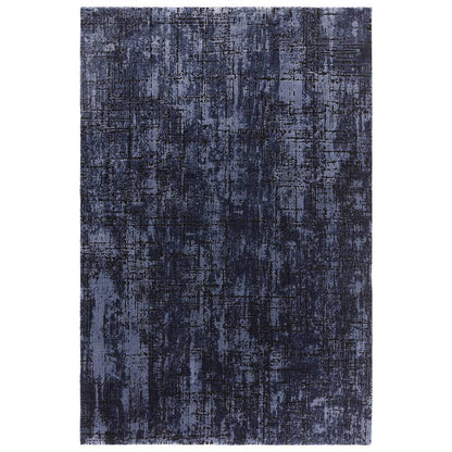 Abstract Navy Kuza Rug - 240cm x 340cm