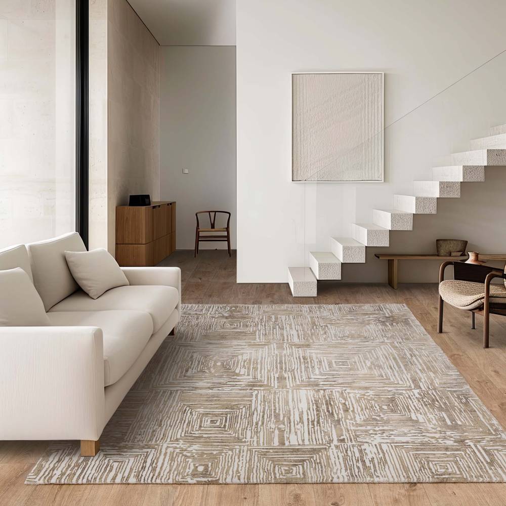 Portrait Beige Kuza Rug - 200cm x 290cm