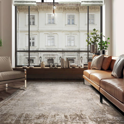 Border Beige Kuza Rug - 240cm x 340cm
