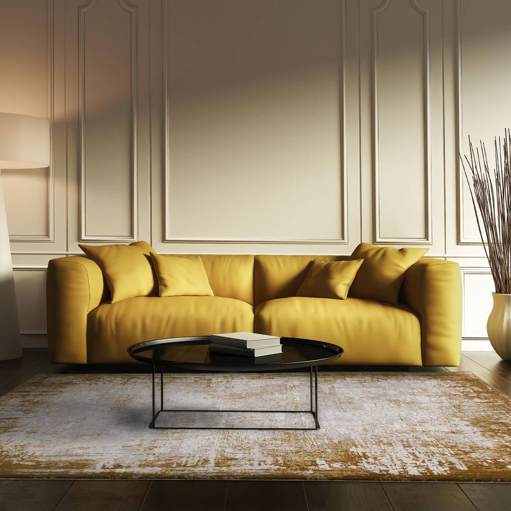 Border Gold Kuza Rug - 240cm x 340cm