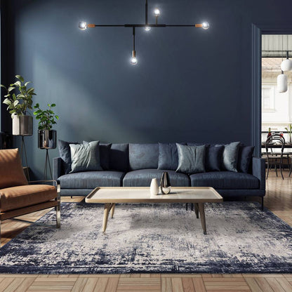 Border Navy Kuza Rug - 240cm x 340cm