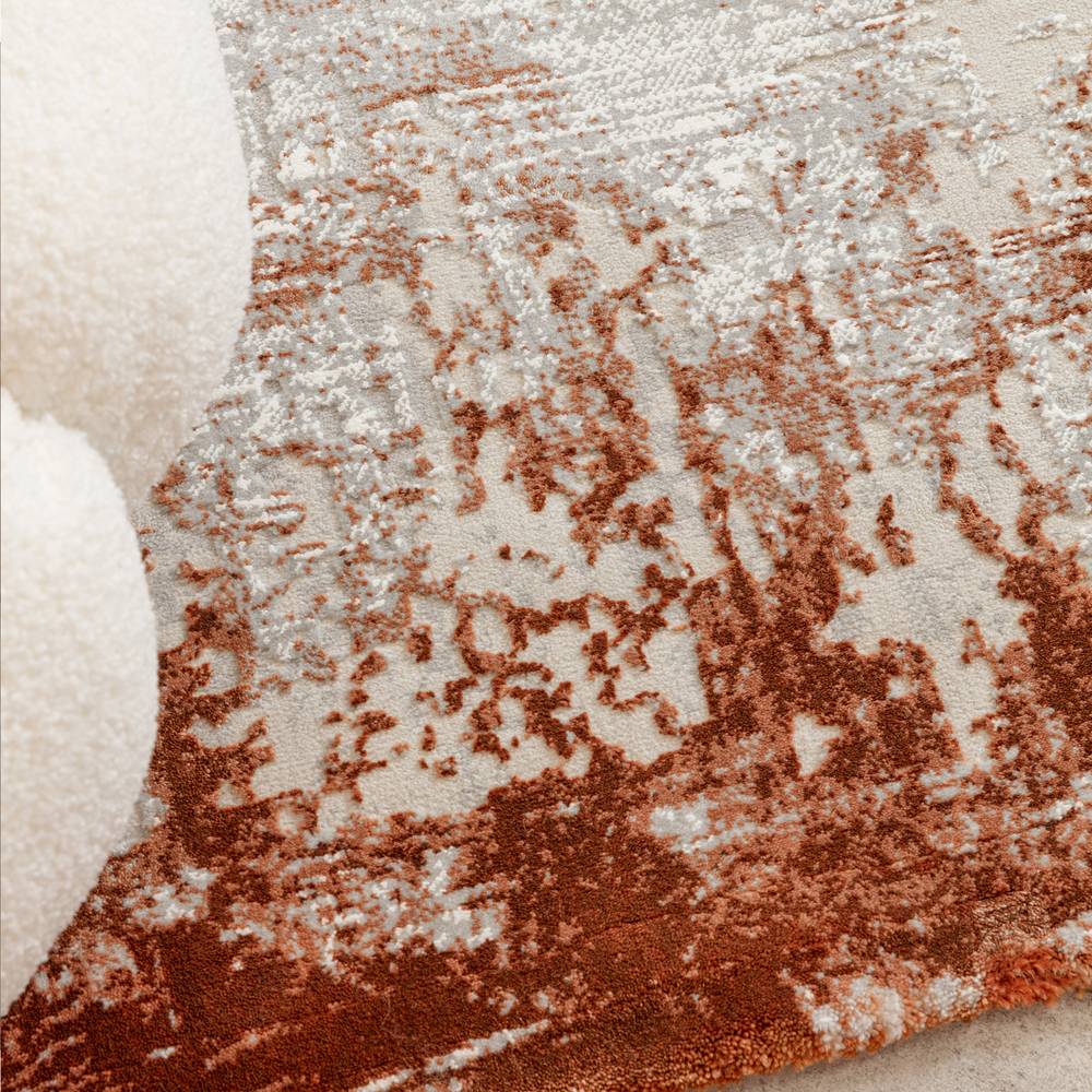 Border Terracotta Kuza Rug - 240cm x 340cm