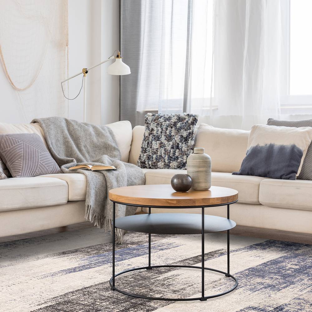 Lines Blue Kuza Rug - 200cm x 290cm