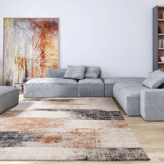 Lines Terracotta Kuza Rug - 200cm x 290cm