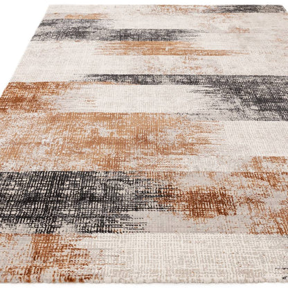 Lines Terracotta Kuza Rug - 200cm x 290cm