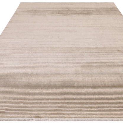 Plain Stripe Beige Kuza Rug - 200cm x 290cm