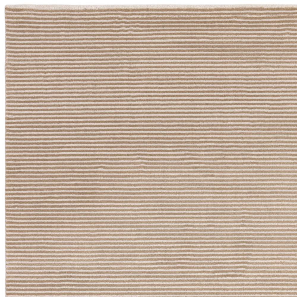Plain Stripe Beige Kuza Rug - 200cm x 290cm