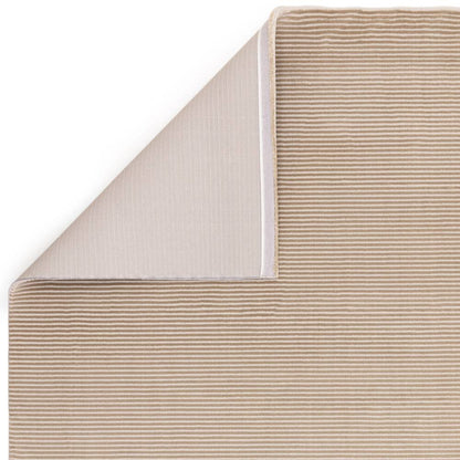 Plain Stripe Beige Kuza Rug - 200cm x 290cm