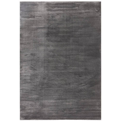 Plain Stripe Charcoal Kuza Rug - 200cm x 290cm