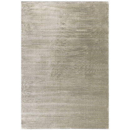 Plain Stripe Khaki Kuza Rug - 200cm x 290cm