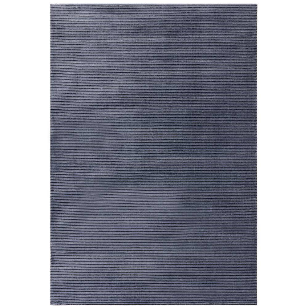 Plain Stripe Navy Kuza Rug - 200cm x 290cm