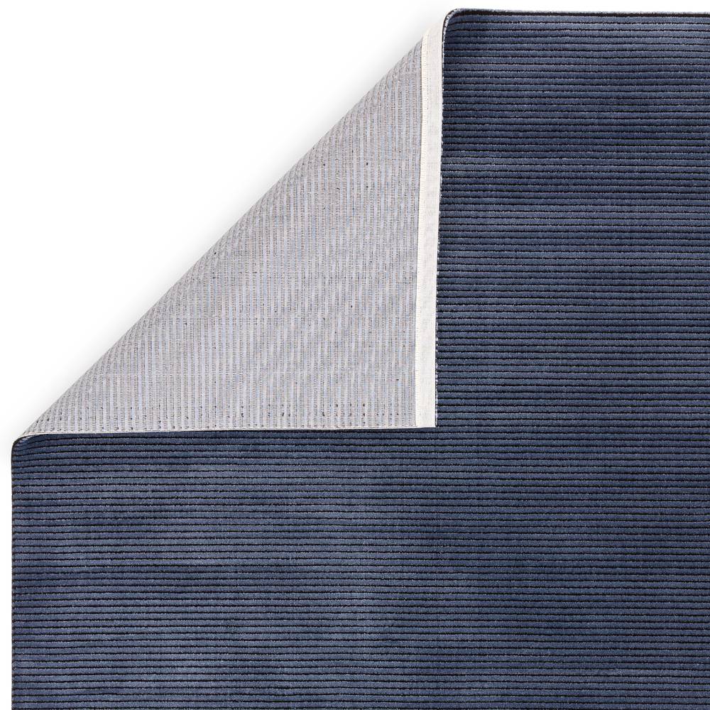 Plain Stripe Navy Kuza Rug - 200cm x 290cm