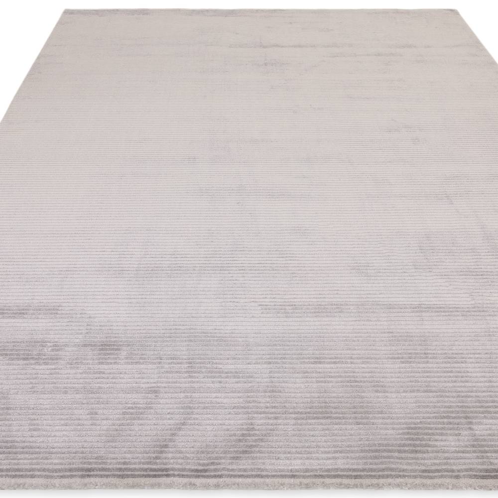 Plain Stripe Silver Kuza Rug - 200cm x 290cm