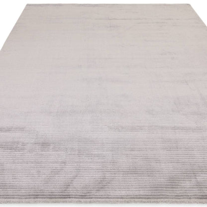 Plain Stripe Silver Kuza Rug - 200cm x 290cm