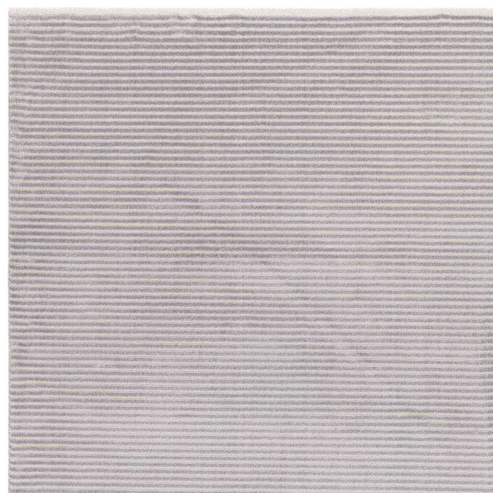Plain Stripe Silver Kuza Rug - 200cm x 290cm