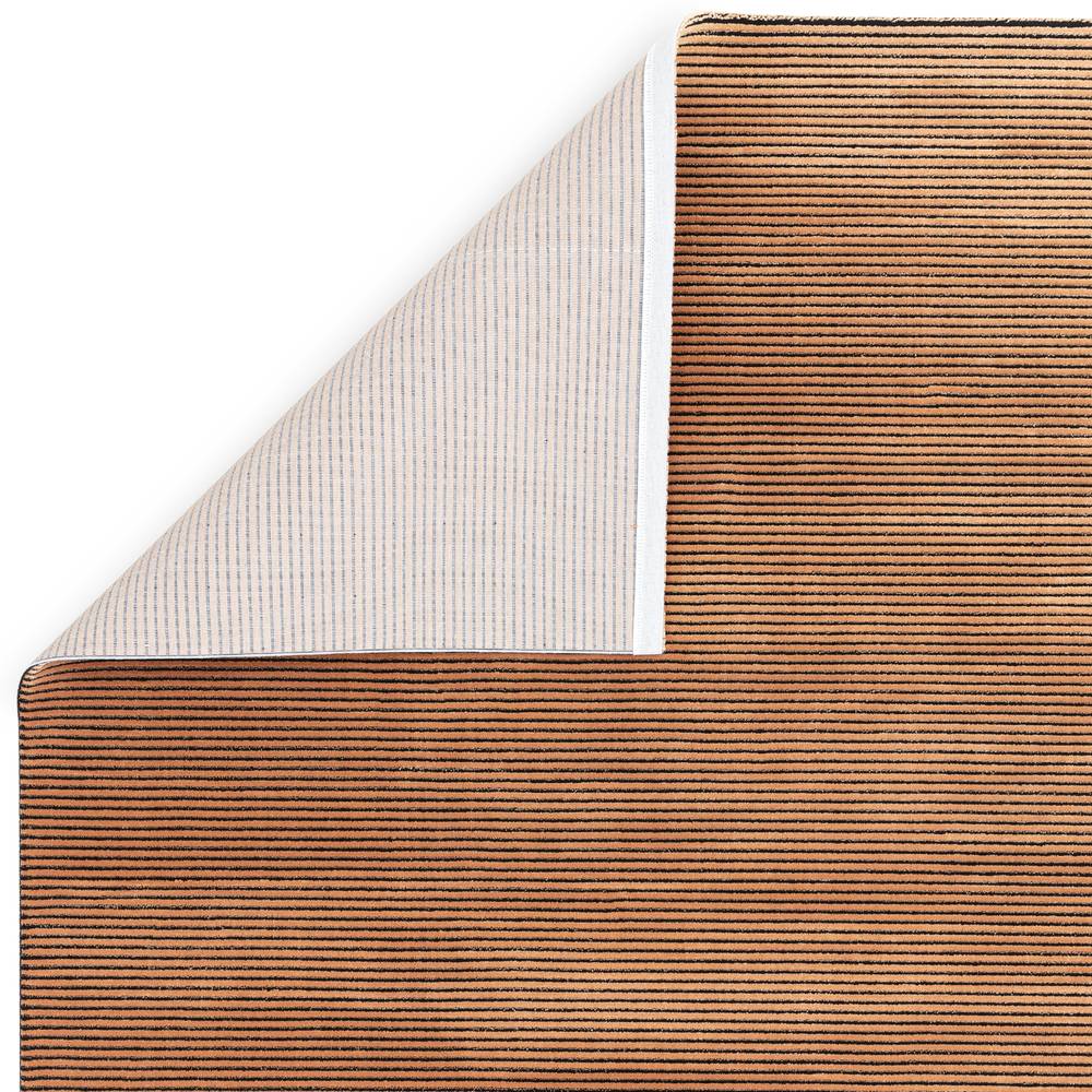 Plain Stripe Terracotta Kuza Rug - 200cm x 290cm