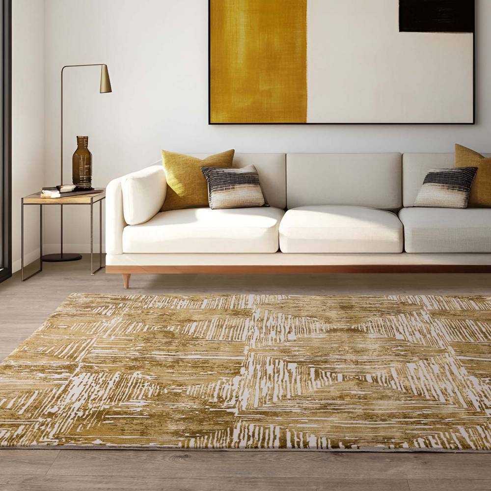 Portrait Gold Kuza Rug - 200cm x 290cm