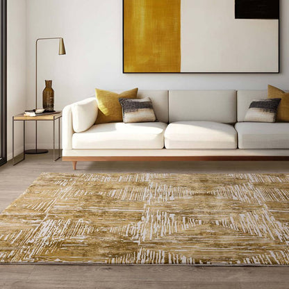 Portrait Gold Kuza Rug - 200cm x 290cm