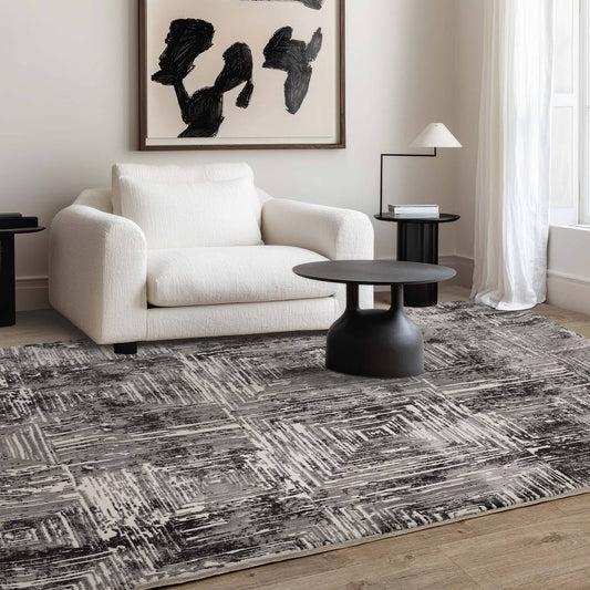 Portrait Grey Kuza Rug - 200cm x 290cm