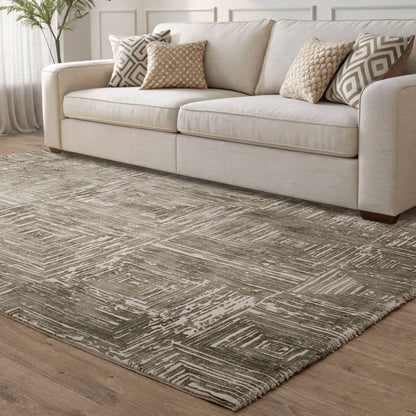 Portrait Khaki Kuza Rug - 200cm x 290cm