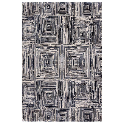 Portrait Navy Kuza Rug - 200cm x 290cm