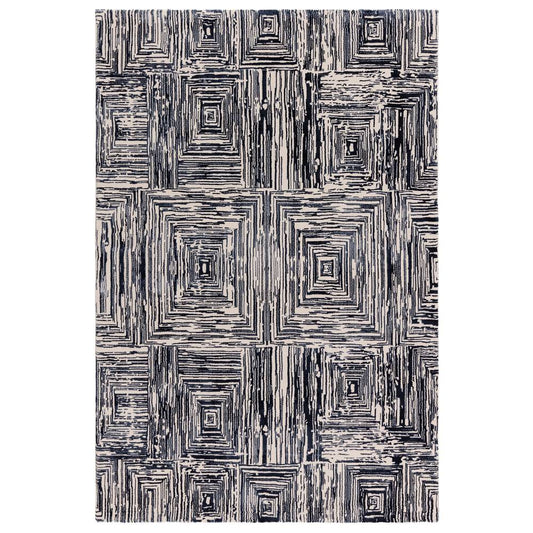 Portrait Navy Kuza Rug - 200cm x 290cm