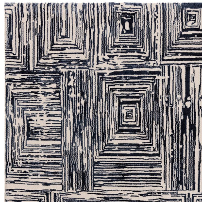 Portrait Navy Kuza Rug - 200cm x 290cm