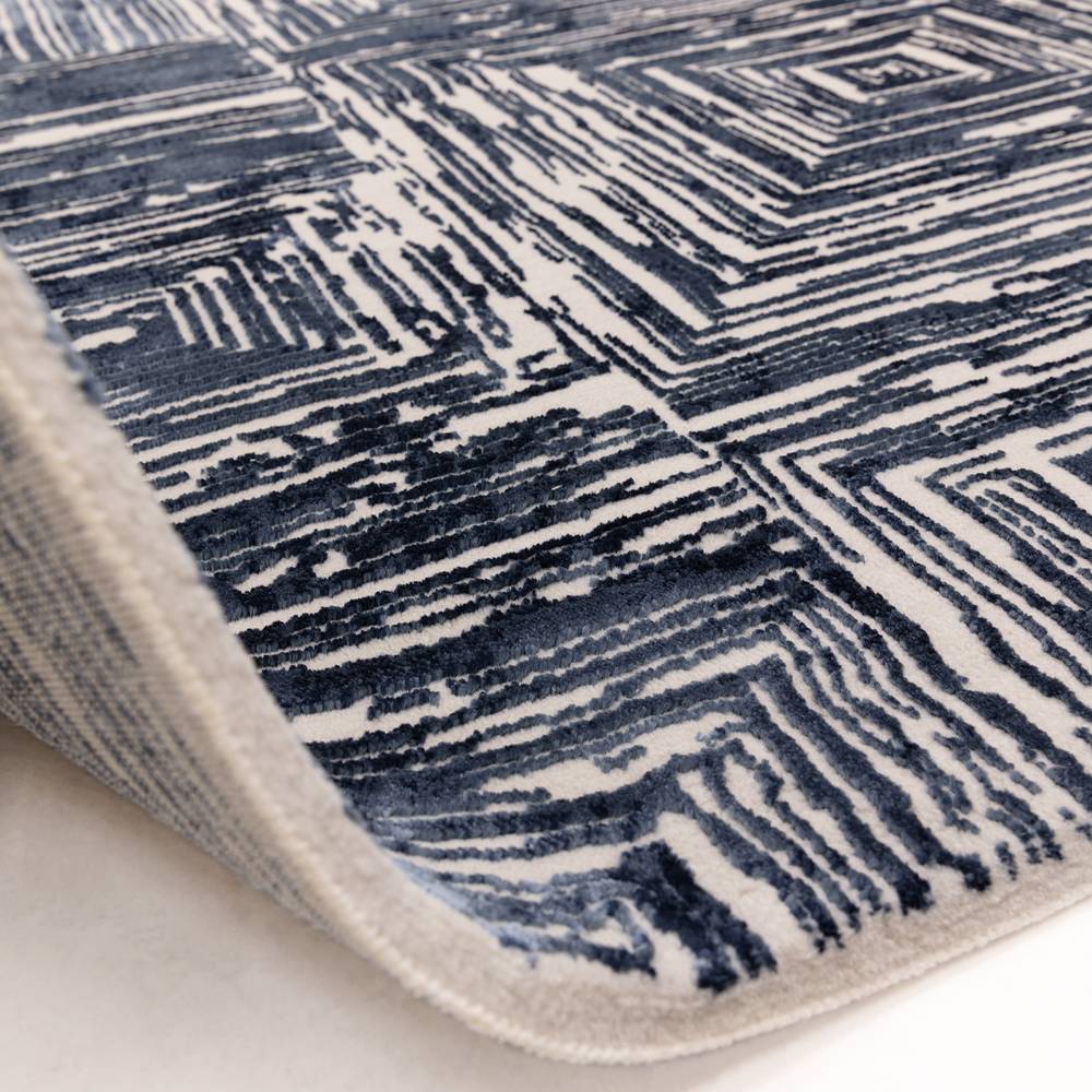 Portrait Navy Kuza Rug - 200cm x 290cm