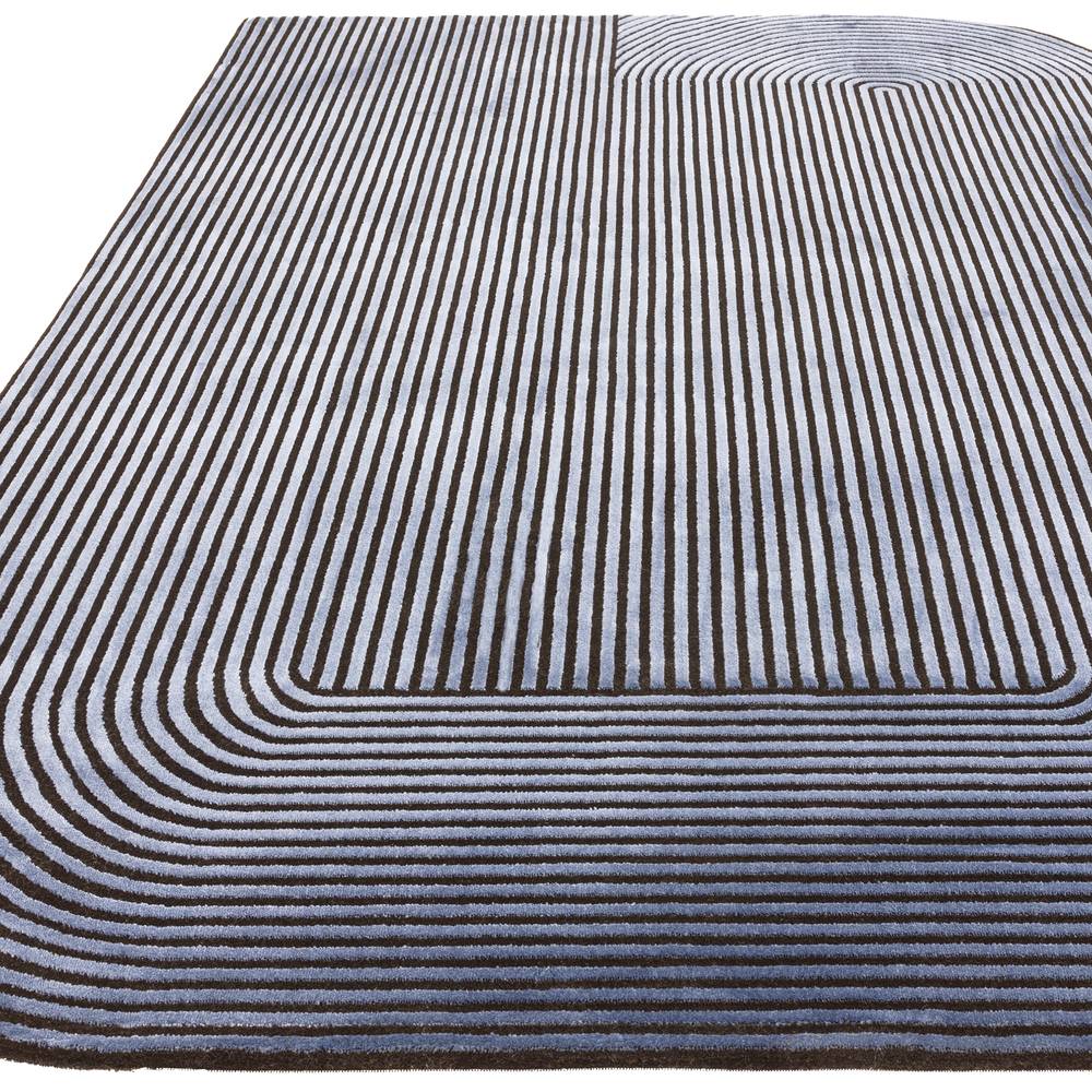 Shape Black / Navy Kuza Rug - 160cm x 230cm