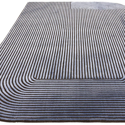 Shape Black / Navy Kuza Rug - 160cm x 230cm