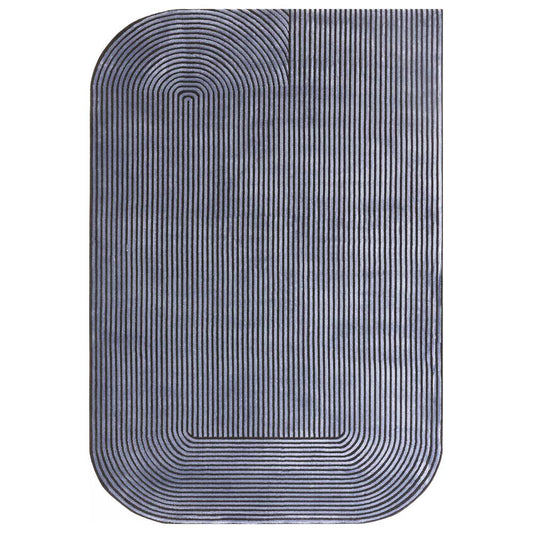 Shape Black / Navy Kuza Rug - 160cm x 230cm