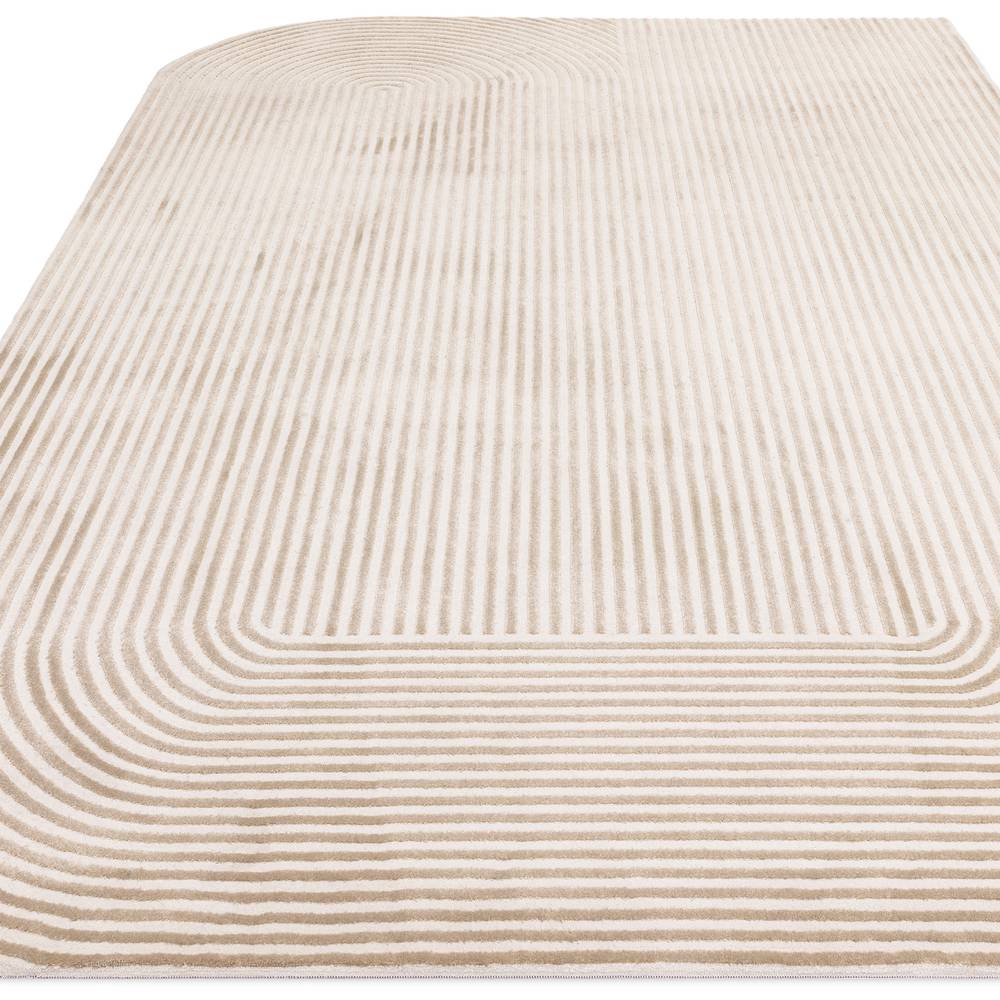 Shape Gold / Cream Kuza Rug - 200cm x 290cm