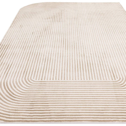 Shape Gold / Cream Kuza Rug - 200cm x 290cm