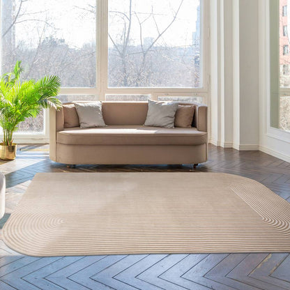 Shape Gold / Cream Kuza Rug - 200cm x 290cm