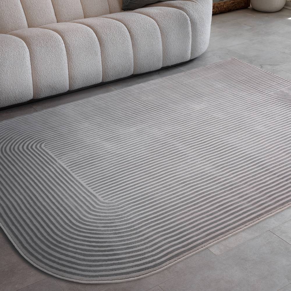 Shape Silver / Grey Kuza Rug - 120cm x 170cm